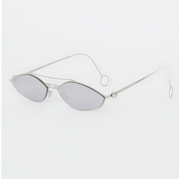 NEW FENDI SUNGLASSES, WOMEN METAL SILVER EYEWAR FENDI WITH CHAIN - Picture 2 of 5